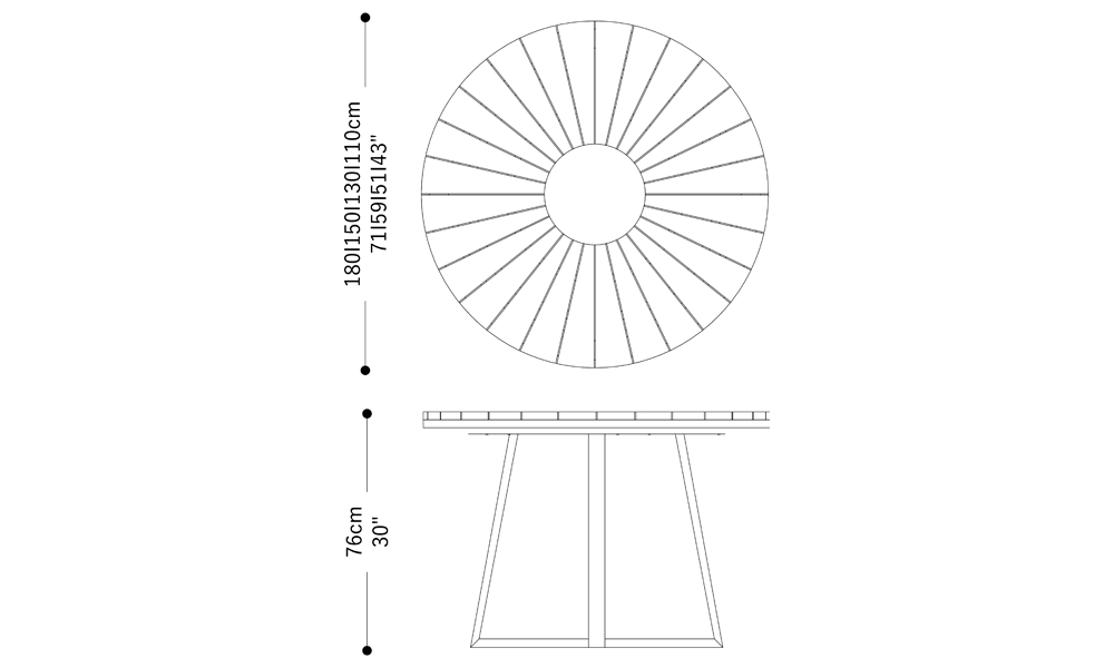 Image of the main dimensions of the product